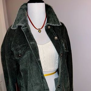 Fall olive green corduroy jacket
